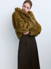 Mango Brown Wide Leg Tailored Trousers - Image 4 of 6