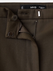 Mango Brown Wide Leg Tailored Trousers - Image 6 of 6
