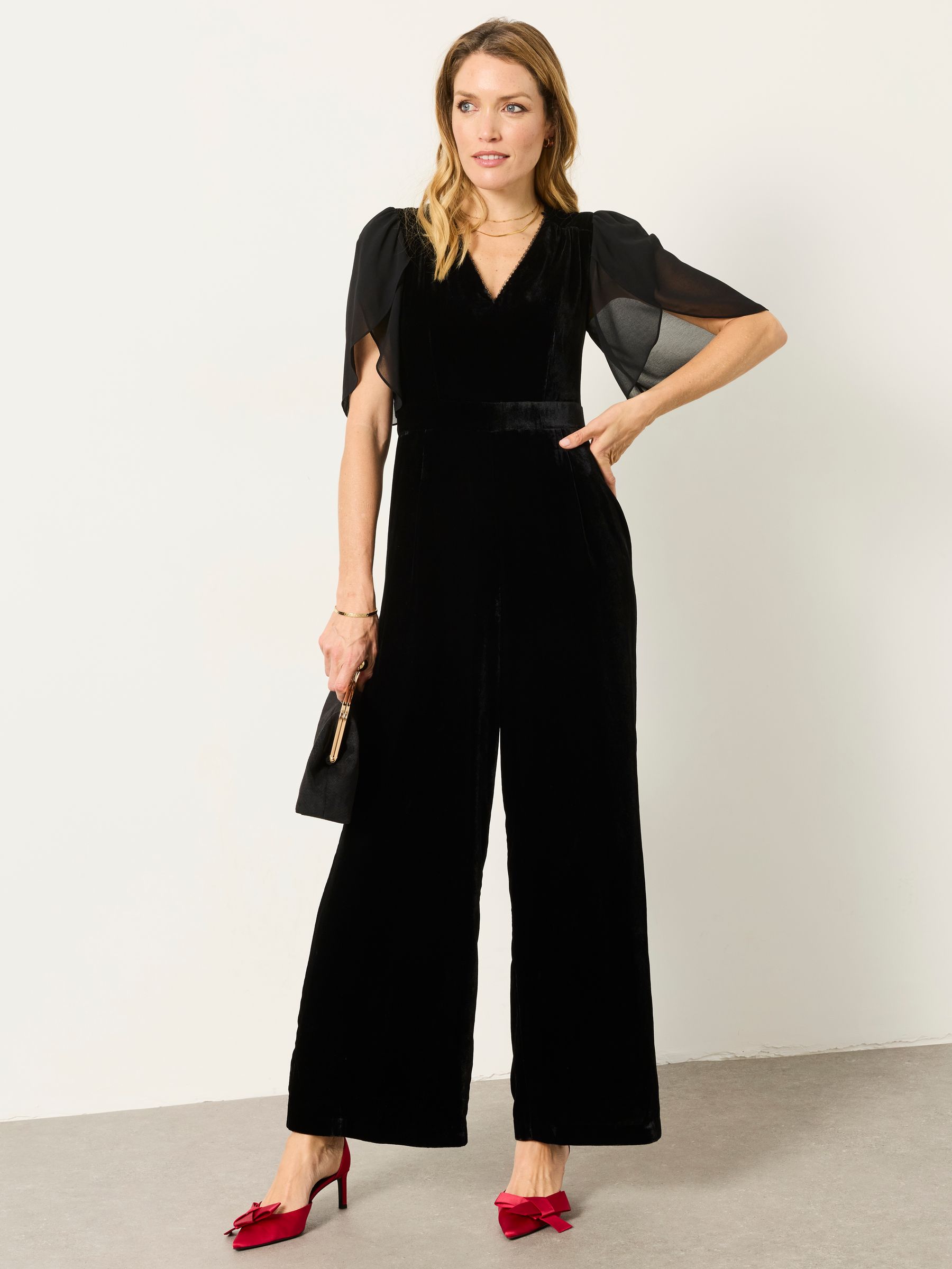 Buy FatFace Black Opal Velvet Jumpsuit from Next USA