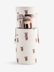 Krémová - 10 Pieces sada štětců na make-up Hamish the Highland Cow & Cestovní pouzdro - Obrázek 4 z 4