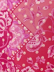 Love & Roses Pink Floral Printed Tie Front T-Shirt Top - Image 5 of 5