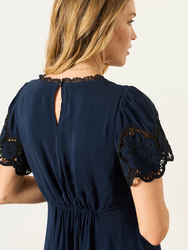 FatFace Maya Navy Lace Dress - Image 6 of 6 FatFace Maya Navy Lace Dress - Image 6 of 6