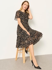 FatFace Daisy Black Printed Dress - Image 1 of 9