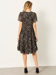 FatFace Daisy Black Printed Dress - Image 2 of 9