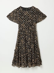 FatFace Daisy Black Printed Dress - Image 8 of 9