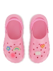 Billieblush Pink Clogs Sandals With Charms - Image 6 of 8