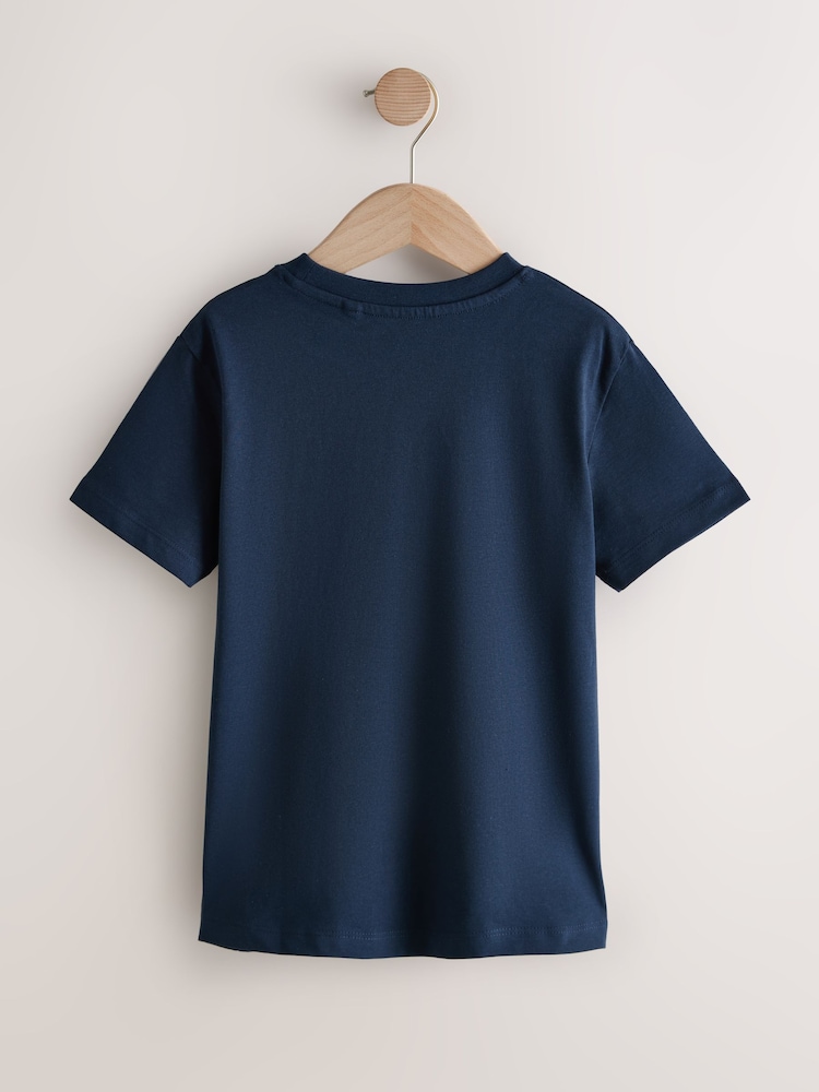 ネイビーブルー Scotland - サッカーグラフィック Tシャツ（3～16 歳） - 画像 2 / 4
