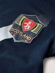 ネイビーブルー Scotland - サッカーグラフィック Tシャツ（3～16 歳） - 画像 3 / 4