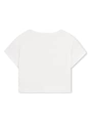 Billieblush Graphic White T-Shirt & Gingham Shorts Set - Image 3 of 8