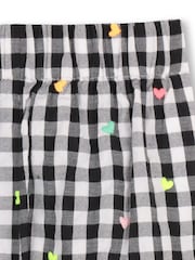 Billieblush Graphic White T-Shirt & Gingham Shorts Set - Image 6 of 8