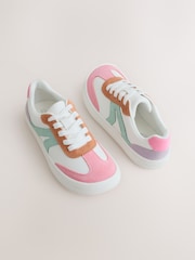 Pastel Colour Block Barefoot Lace-up Trainers - Image 1 of 5