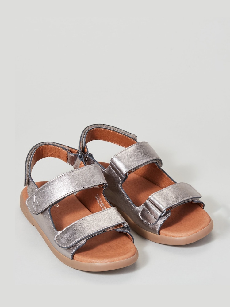 Zig+Star Silver Solar Junior Strap Sandals - Image 1 of 3
