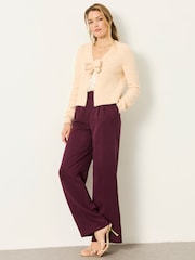 FatFace Ivory Sparkle Bow Front Cardigan - Image 4 of 5