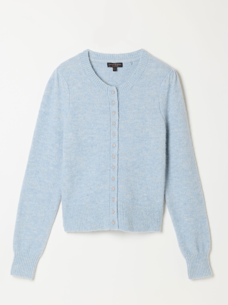 FatFace Sarah Pale Blue Sparkle Button Cardigan - Image 7 of 7 FatFace Sarah Pale Blue Sparkle Button Cardigan - Image 7 of 7