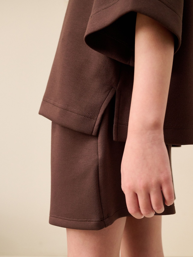 Chocolate Brown Supersoft T-Shirt and Shorts Set (3-16yrs) - Image 4 of 4 Chocolate Brown Supersoft T-Shirt and Shorts Set (3-16yrs) - Image 4 of 4