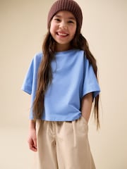 Blue Oversized Boxy T-Shirt (3-16yrs) - Image 1 of 7