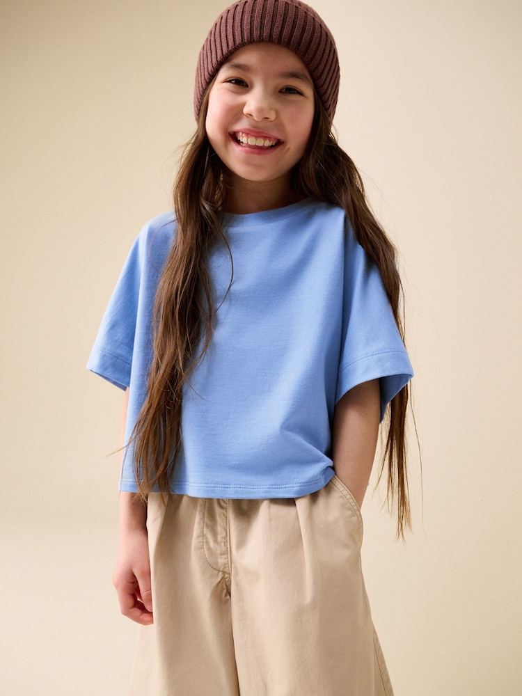 Blue Oversized Boxy T-Shirt (3-16yrs) - Image 1 of 7