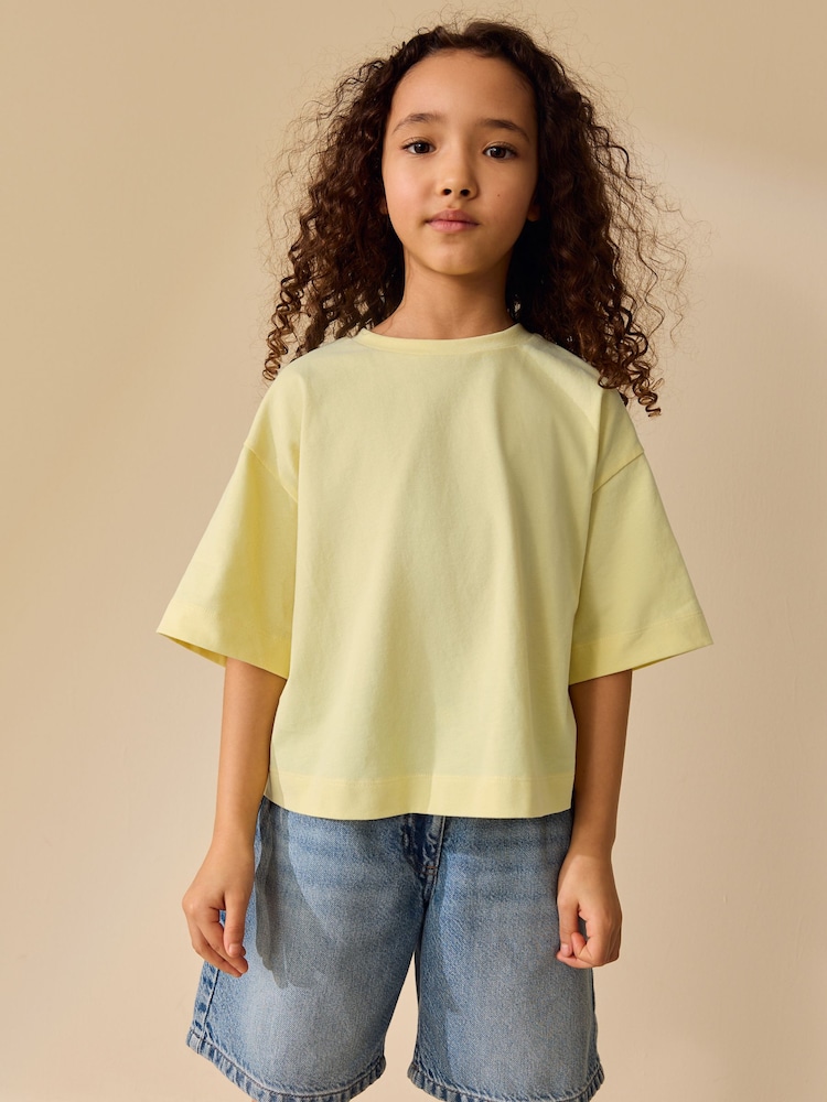 Yellow Oversized Boxy T-Shirt (3-16yrs) - Image 1 of 8