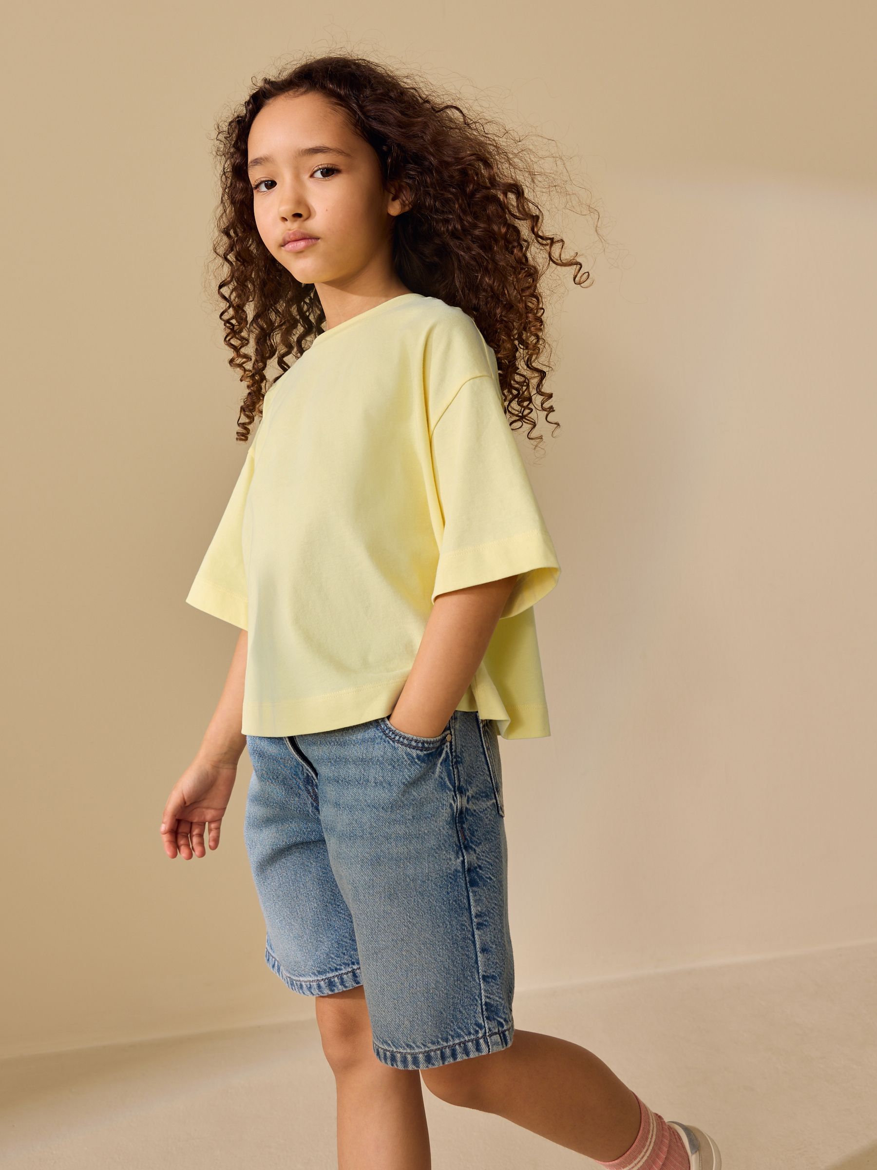 Buy Yellow Oversized Boxy T-Shirt (3-16yrs) from Next Romania