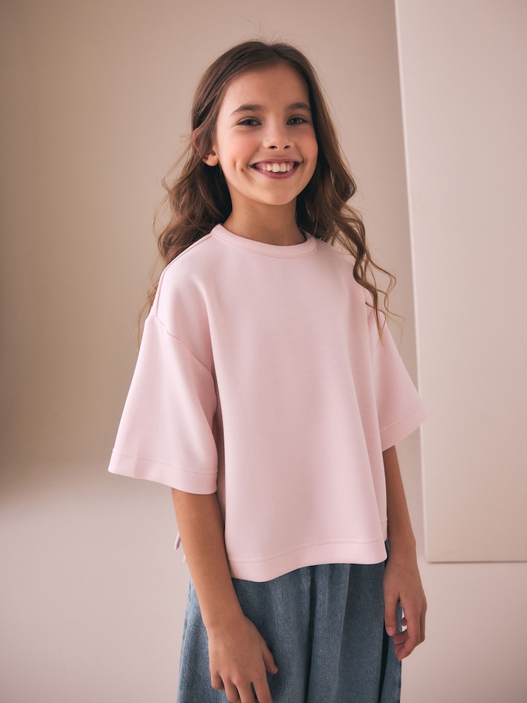 Pink Supersoft Oversized Boxy T-Shirt (3-16yrs) - Image 1 of 9 Pink Supersoft Oversized Boxy T-Shirt (3-16yrs) - Image 1 of 9
