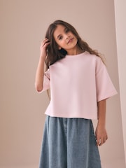 Pink Supersoft Oversized Boxy T-Shirt (3-16yrs) - Image 3 of 9