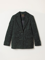 FatFace Lily Black Jacquard Blazer - Image 8 of 8