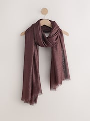 Chocolate Brown Sparkle Lightweight Scarf - Image 1 of 3