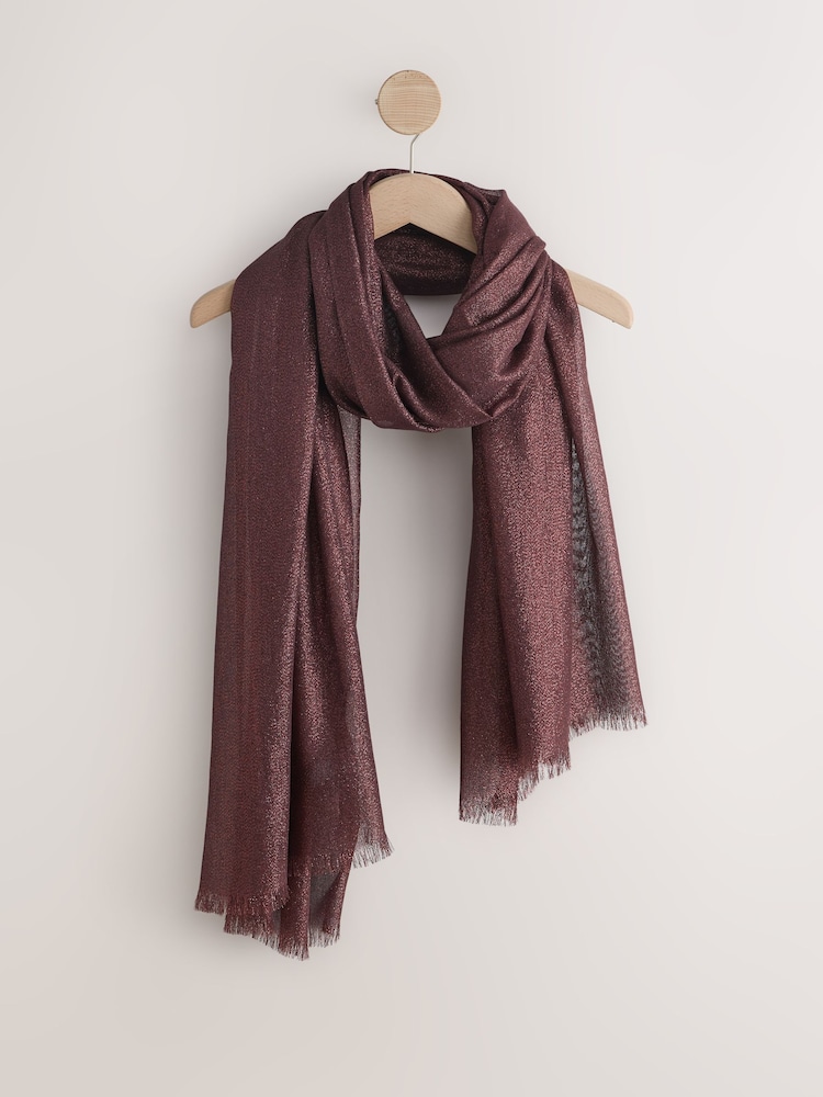 Chocolate Brown Sparkle Lightweight Scarf - Image 1 of 3
