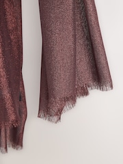 Chocolate Brown Sparkle Lightweight Scarf - Image 2 of 3