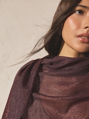 بني - وشاح خفيف براق - صورة 4 من 7