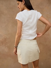 Stone Cargo Pocket Mini Skirt - Image 4 of 8