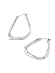 Plateado - Dinny Hall Tone Thalassa Medium Hoops Earrings - Imagen 1 de 5