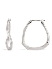Plateado - Dinny Hall Tone Thalassa Medium Hoops Earrings - Imagen 2 de 5