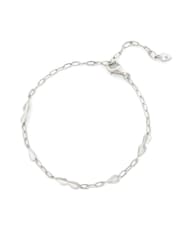 Dinny Hall Tone Folded Heart Dainty Chain Bracelet - Imagen 2 de 2