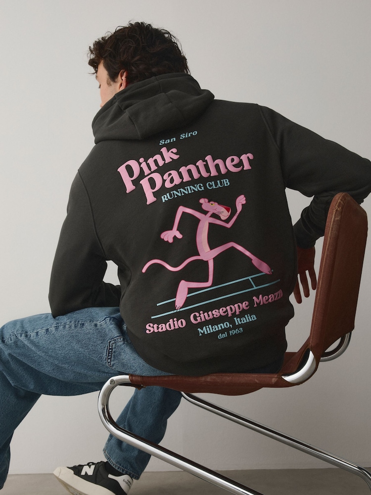 Slate Grey Pather Licence Graphic Hoodie - Image 1 of 10