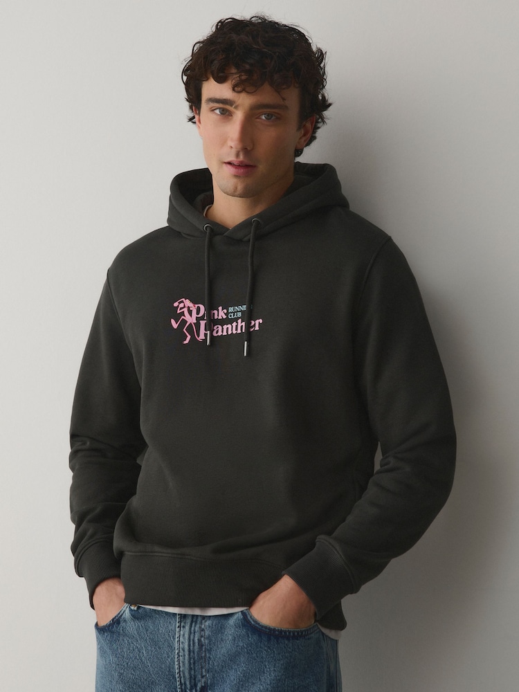 Slate Grey Pather Licence Graphic Hoodie - Image 2 of 10