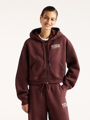 New Balance Brown Trackside Fleece Full Zip Hoodie - Image 1 of 6