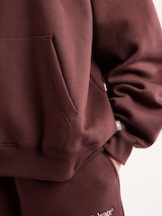 New Balance Brown Trackside Fleece Hoodie - Image 3 of 6