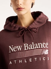 New Balance Brown Trackside Fleece Hoodie - Image 4 of 6
