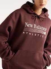 New Balance Brown Trackside Fleece Hoodie - Image 5 of 6