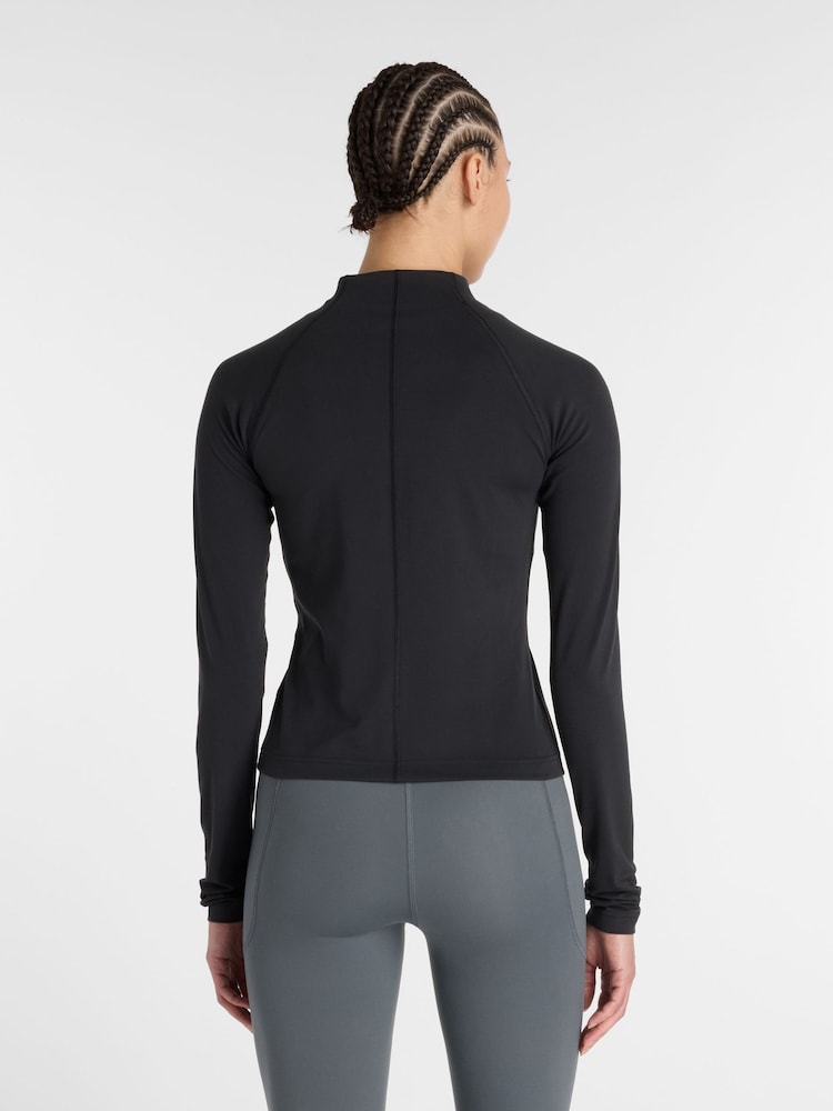 New Balance Black Harmony Fitted Full Zip Jacket - Image 2 of 6 New Balance Black Harmony Fitted Full Zip Jacket - Image 2 of 6