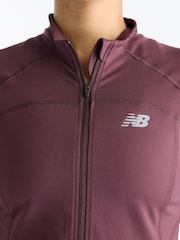 New Balance Brown Harmony Fitted Full Zip Jacket - Image 3 of 6