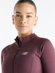 New Balance Brown Harmony Fitted Full Zip Jacket - Image 5 of 6