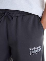 New Balance Blue Trackside Fleece Joggers - Image 4 of 5