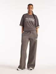 New Balance Grey Trackside Fleece Joggers - Image 6 of 7