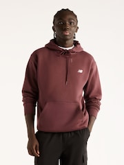 New Balance Brown Sport Essentials Fleece Hoodie - Image 1 of 4