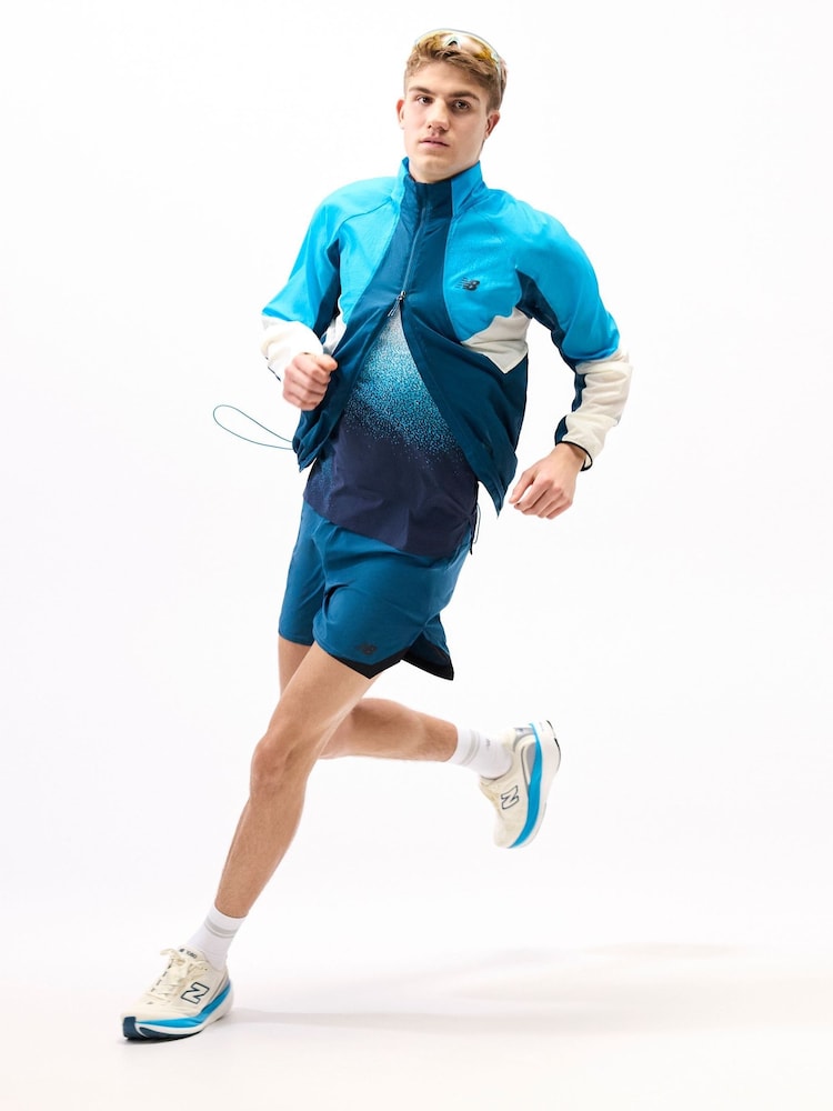 New Balance Teal Blue RC Essential Shorts - Image 2 of 3