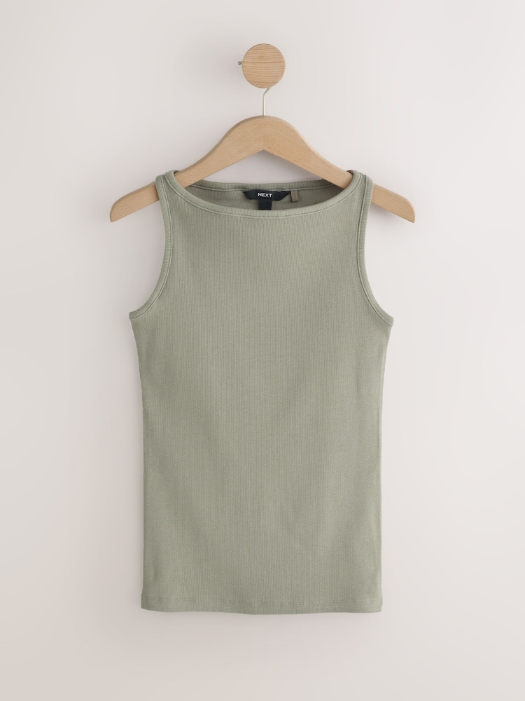 多重柔和 - Cotton Rich Boat Neck Vests 3 Pack - 圖片 2，共 6
