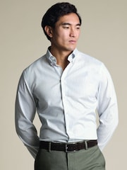 Charles Tyrwhitt Natural Non-Iron Pinpoint Oxford Check Shirt - Image 2 of 7