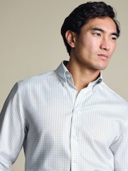 Charles Tyrwhitt Natural Non-Iron Pinpoint Oxford Check Shirt - Image 3 of 7
